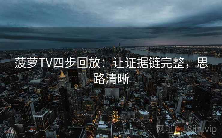 菠萝TV四步回放：让证据链完整，思路清晰