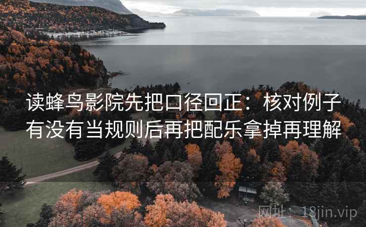 读蜂鸟影院先把口径回正：核对例子有没有当规则后再把配乐拿掉再理解