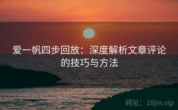 爱一帆四步回放：深度解析文章评论的技巧与方法