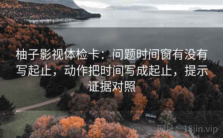 柚子影视体检卡:问题时间窗有没有写起止,动作把时间写成起止,提示证据对照 柚子影视体检卡:问题时间窗有没有写起止,动作把时间写成起止,提示证据对照